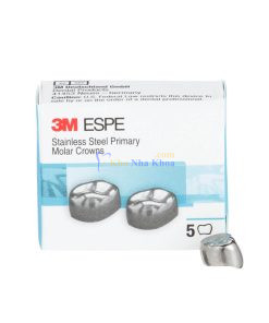 3M™ ESPE™ Stainless Steel Primary Molar Crowns, D-LL-5, Lower Left First
Primary Molar, Size 5, 2 Crowns