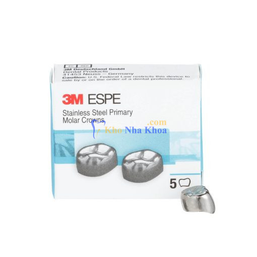 3M™ ESPE™ Stainless Steel Primary Molar Crowns, D-LL-5, Lower Left First
Primary Molar, Size 5, 2 Crowns