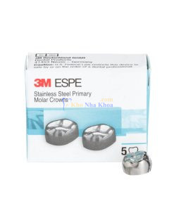 3M™ ESPE™ Stainless Steel Primary Molar Crowns, D-UL-5, Upper Left First
Primary Molar, Size 5, 2 Crowns