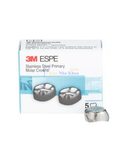 3M™ ESPE™ Stainless Steel Primary Molar Crowns, E-LL-5, Lower Left
Second Primary Molar, Size 5, 2 Crowns