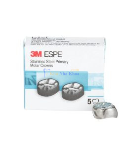 3M™ ESPE™ Stainless Steel Primary Molar Crowns, E-LL-6, Lower Left
Second Primary Molar, Size 6, 2 Crowns