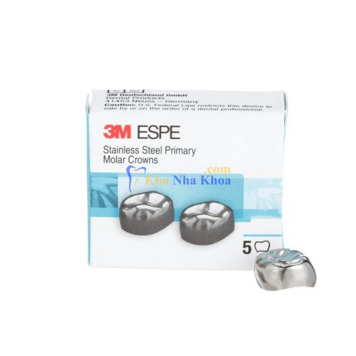 3M™ ESPE™ Stainless Steel Primary Molar Crowns, E-LL-6, Lower Left
Second Primary Molar, Size 6, 2 Crowns