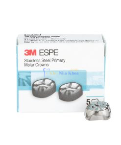 3M™ ESPE™ Stainless Steel Primary Molar Crowns, E-UL-4, Upper Left
Second Primary Molar, Size 4, 2 Crowns