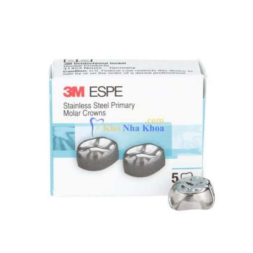 3M™ ESPE™ Stainless Steel Primary Molar Crowns, E-UL-4, Upper Left
Second Primary Molar, Size 4, 2 Crowns