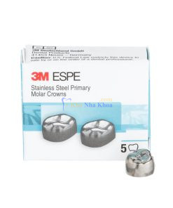 3M™ ESPE™ Stainless Steel Primary Molar Crowns, D-UR-6, Upper Right
First Primary Molar, Size 6, 2 Crowns