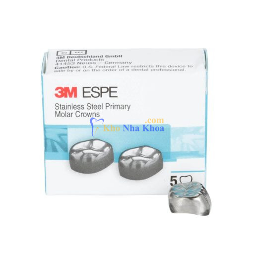 3M™ ESPE™ Stainless Steel Primary Molar Crowns, E-LR-4, Lower Right
Second Primary Molar, Size 4, 2 Crowns