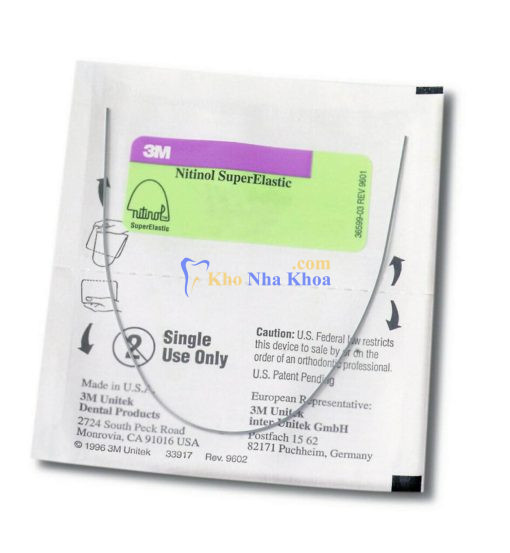 3M™ Unitek™ Nitinol Super-Elastic Archwire, .014, OrthoForm™ III Ovoid,
Upper, 4296-911, Unit of Use, 10/Pk